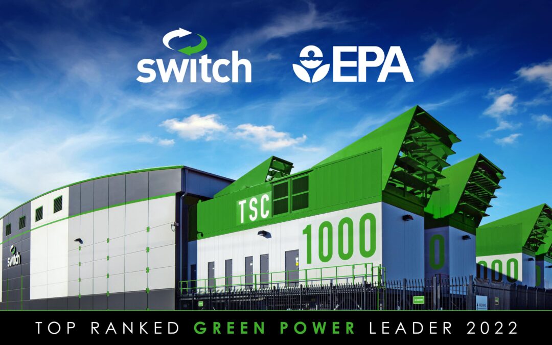 Switch Recognized by Environmental Protection Agency as a Top 10 Green Power Leader