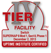 Supernap 8 Tier 4 Platinum Facility Certification