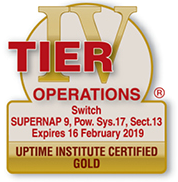 Supernap 9 Tier 4 Gold Operations Certification